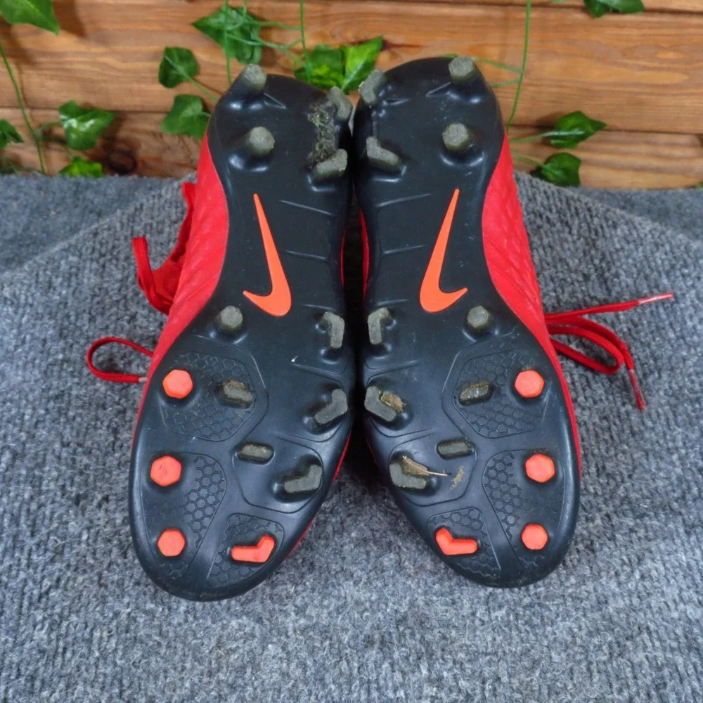 Nike Hypervenom Phantom III Kids Soccer Cleats Size 4.5 Firm Ground Red Black